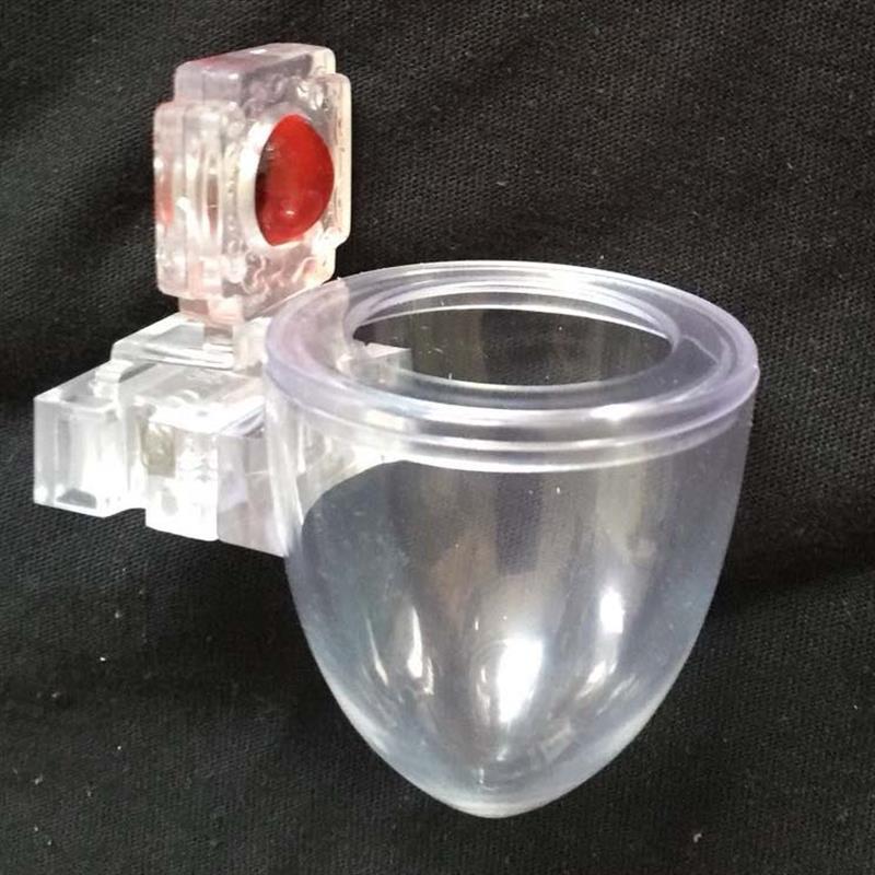 画眉鸟食罐鸟笼鸟食杯塑料防甩水配件透明杯子八哥食盒碗鸡心用品