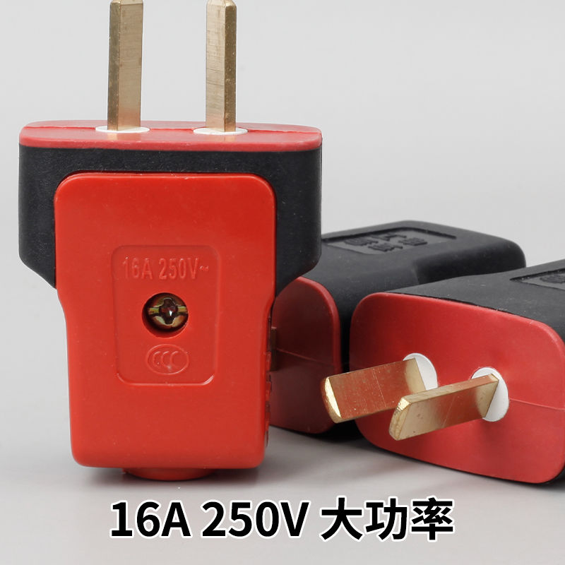 十个装加厚纯铜插头二脚