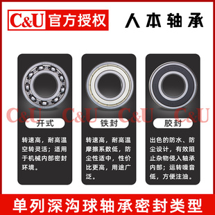 C&U高速轴承 6321 6322 6324 6326 6328 6330 6332ZZ/2RZ静音