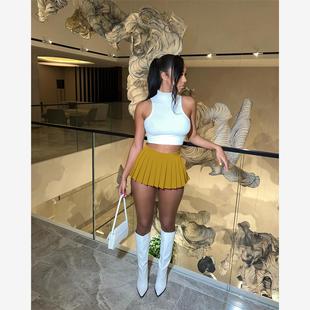 Summer 2 Two Piece Sets Outfits For Women Skirts Crop Top