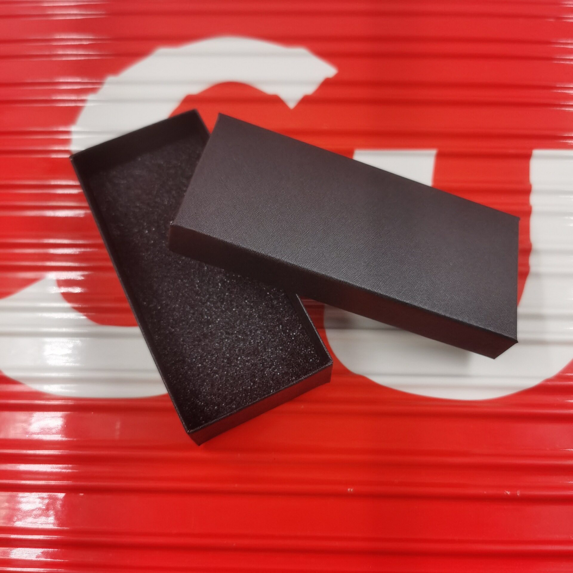 厂家直销黑色纹路天地盖首饰盒项链饰品盒吊坠珠宝礼品包装纸盒厂