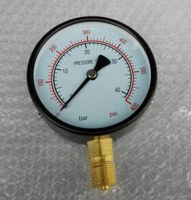 中英文双刻度压力表 出口型压力表 直径100mm 压力0-40bar 600psi
