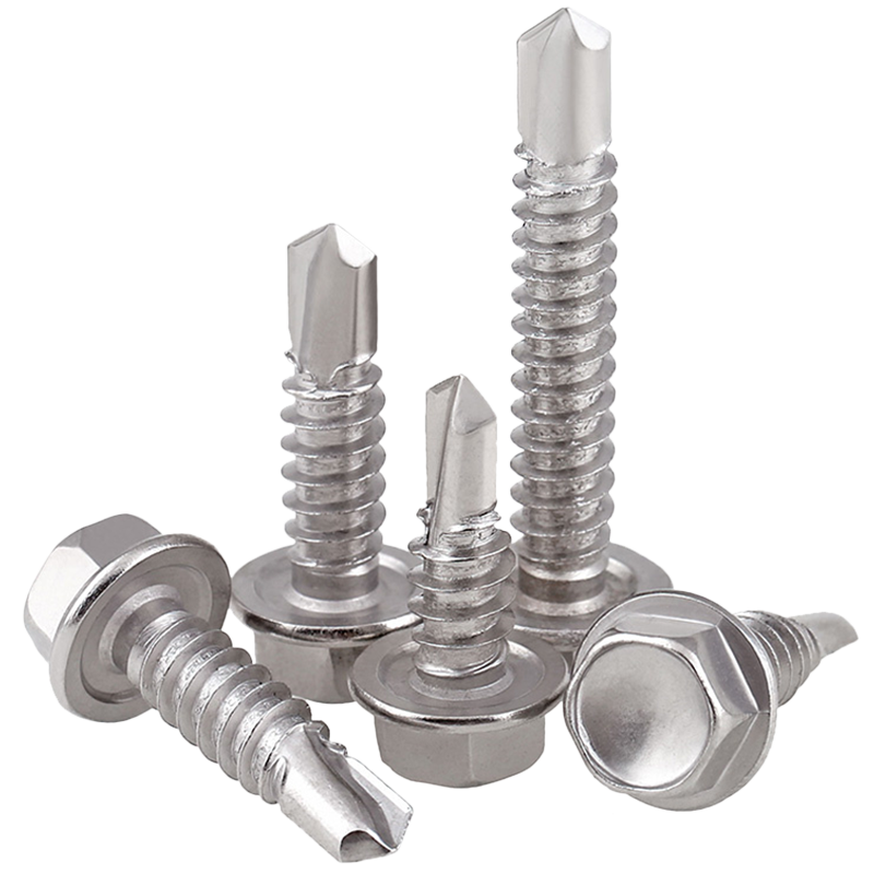 M5.5 加硬410不锈钢外六角自钻自攻钻尾燕尾螺丝钉打不锈钢板304