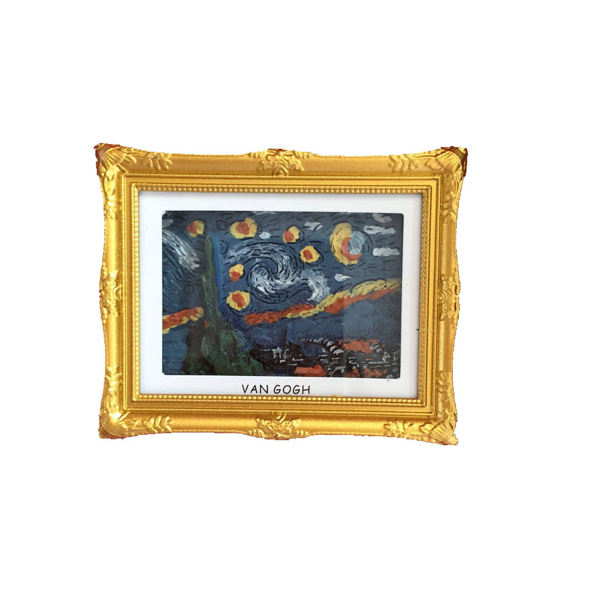 精品树脂冰箱贴桌面摆件世界旅游纪念品 梵高世界名画星空 向日葵