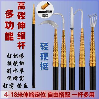 超轻碳纤维伸缩杆打塔槟