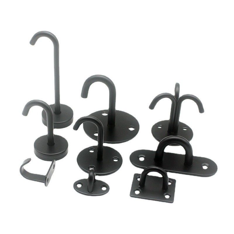 黑色不锈钢风扇勾不锈钢吊钩顶钩风扇拉环U型钩灯饰沙袋包钩挂钩