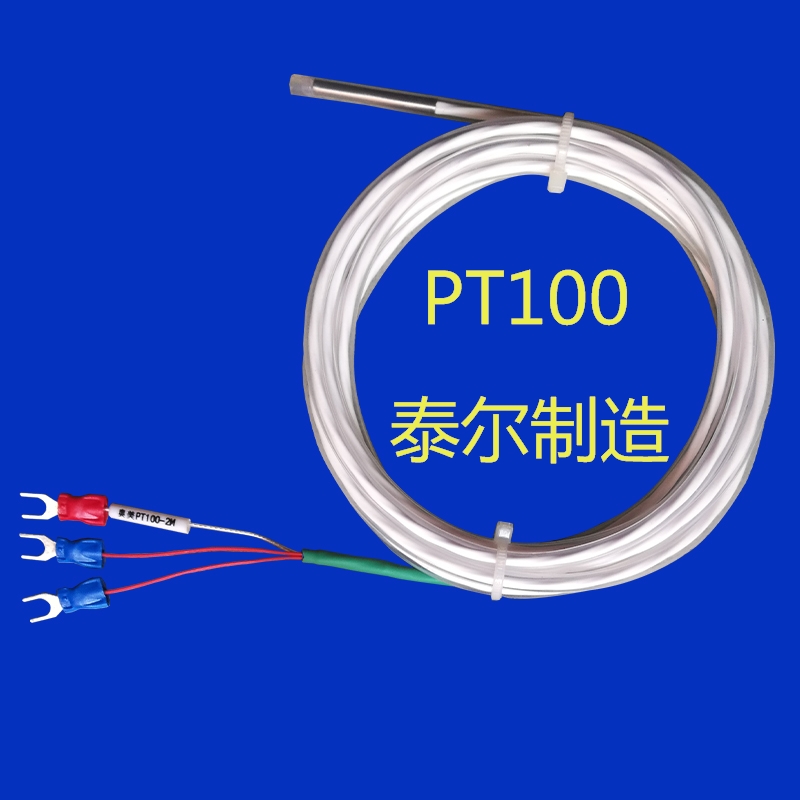 PT100防腐蚀铁氟龙热电偶阻线 感温度传感器探头耐酸碱电镀厂防水