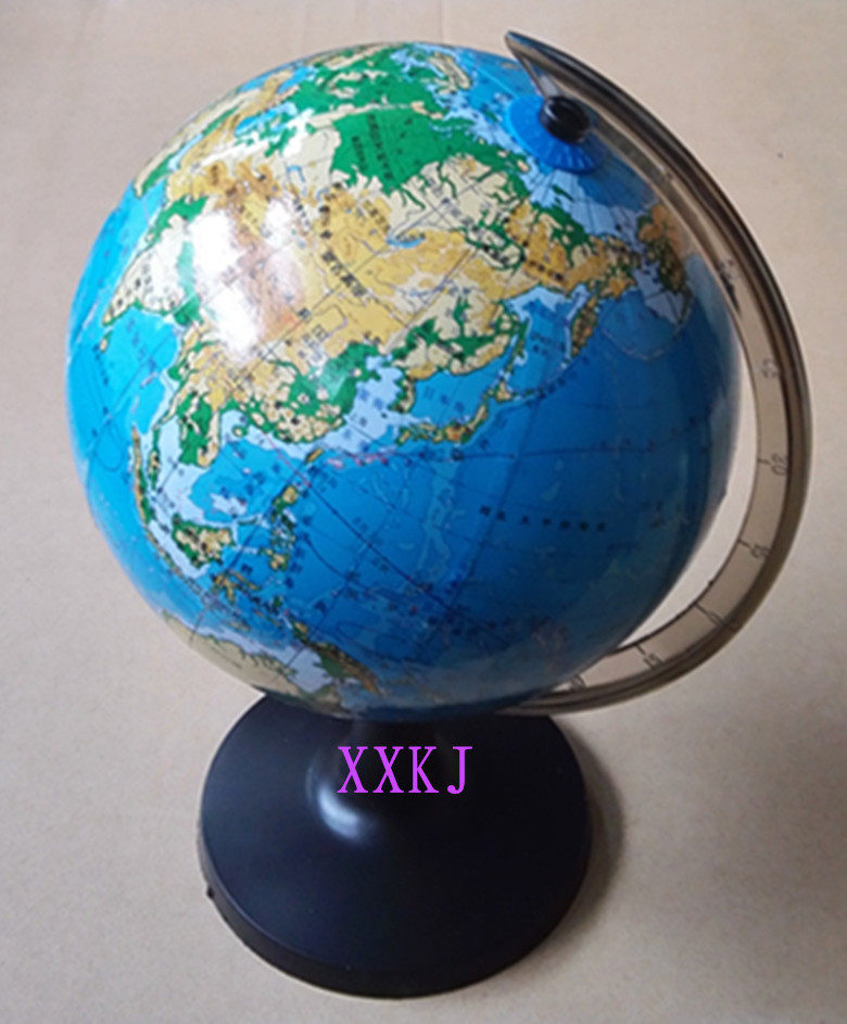 j3402 平面地形地球仪1:9千万 14.2公分 地理教学仪器实验器材