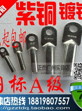 A级国标DT-300mm2铜鼻子铜接线端子DT300平方 镀锡铜线耳 铜端子