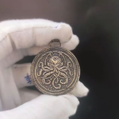 克苏鲁神话铸币旧日支配者北海巨妖章鱼流浪币男士决策币幸运硬币