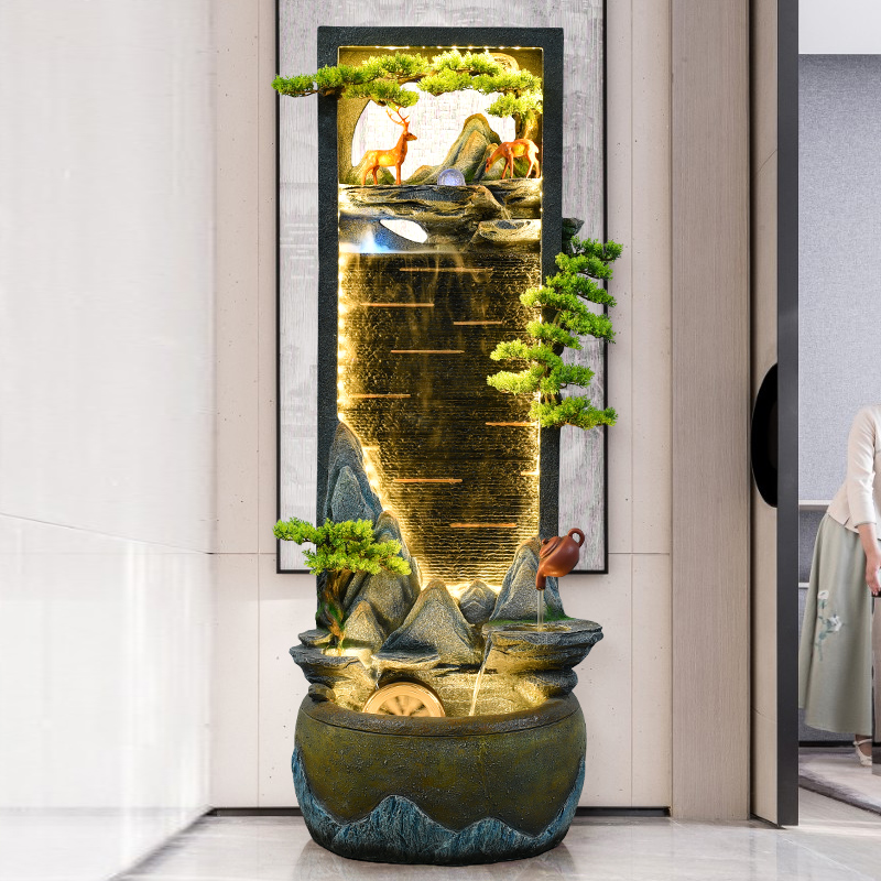 大型落地水幕墙流屏风客