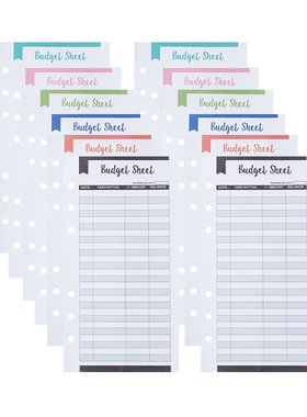 A6 Budget Sheets envelopes Expense money planner organizer