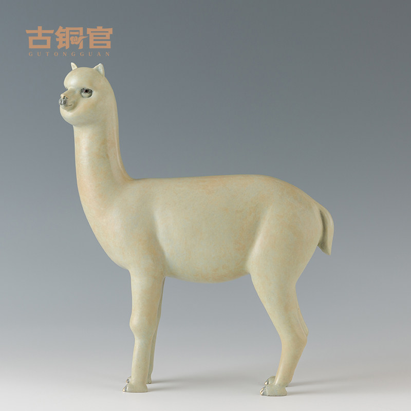 古铜官羊驼摆件萌草泥马