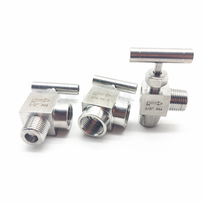 不锈钢角式针型阀内外丝