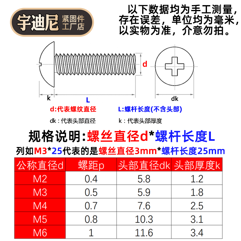 不锈钢十字大扁头螺丝母