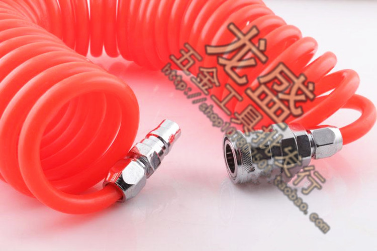 台湾真优达气动气管 弹簧管伸缩管螺旋管PU风管5*8MM 空压机软管