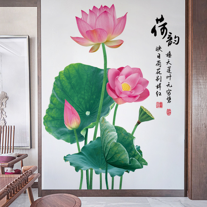 荷花别样红荷韵植物花卉