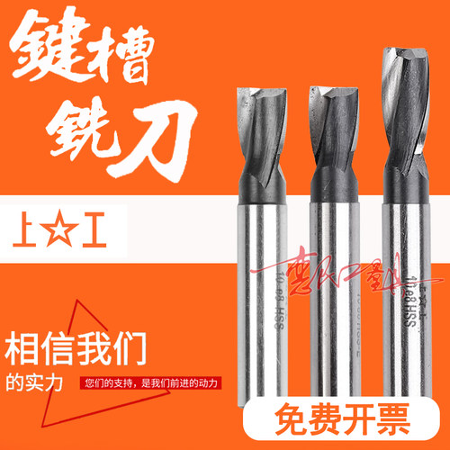 上工直柄键槽铣刀3 4 5 6 7 8 9 10 11 12 14 15 16 18 20mm 两刃
