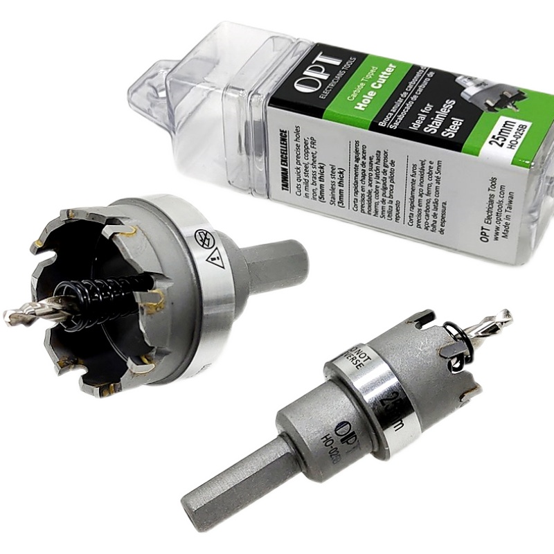 进口不锈钢开孔器台湾OPT钨钢加硬合金钢铁铝合金白钢专用扩孔钻