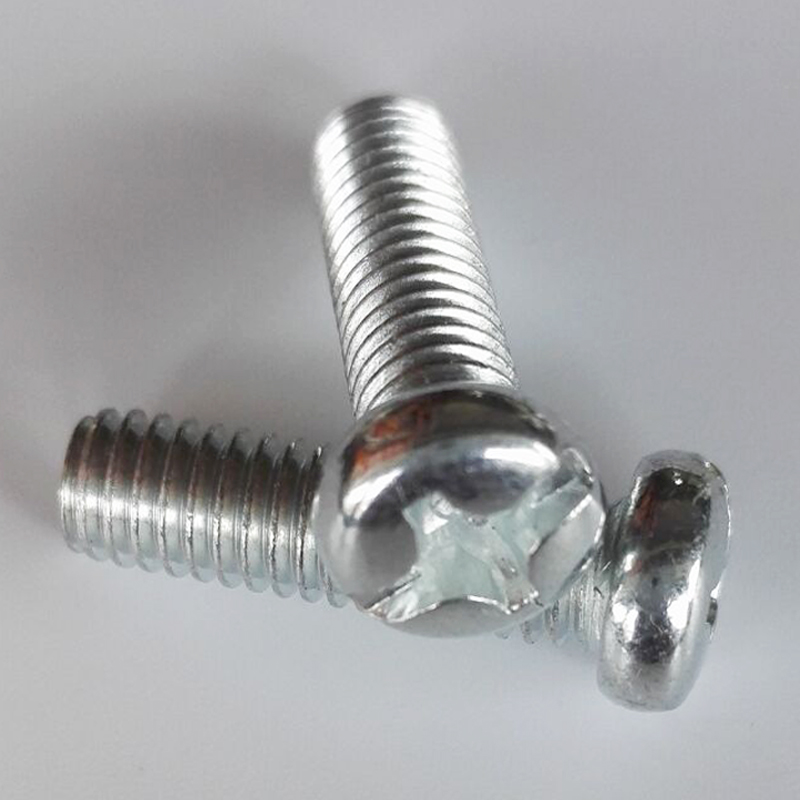 镀彩锌一十字两用螺丝圆