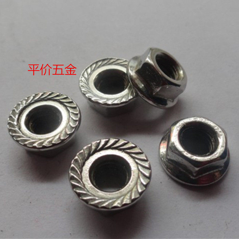 201/304不锈钢法兰螺母GB6177防松防滑螺母M3M4M5M6M8M10M12M16