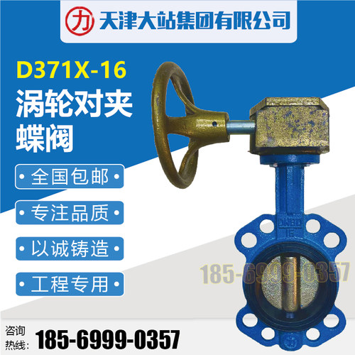 天津大站蝶阀D371X-16力字牌涡轮对夹蝶阀力牌蝶阀球墨铸铁蝶阀 - 封面