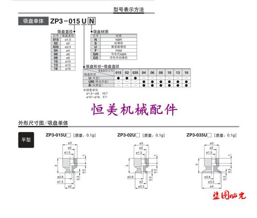 SMC真空吸盘ZP3-015UN ZP3-T02UN ZP3-T035UN ZP3-015US 02US 035