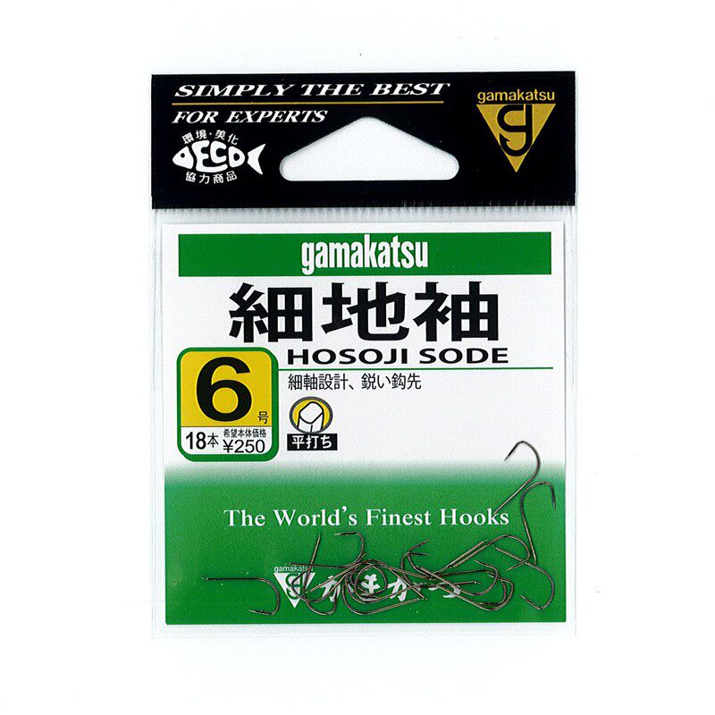 伽玛卡兹细地袖鱼钩日本gamakatsu超轻量冬钓鲫鱼麦穗白条钩12030