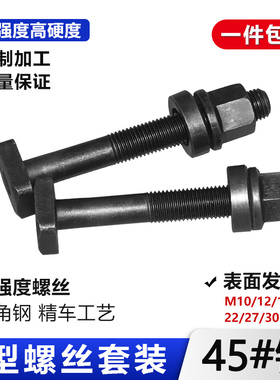 T型螺丝8.8级螺栓螺母螺帽M12M14M16M18M20M24T型螺杆冲铣床压板