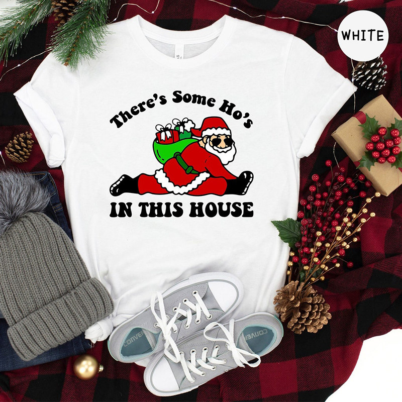 Funny Merry Christmas圆领印花女T恤圣诞节服装女women t shirt