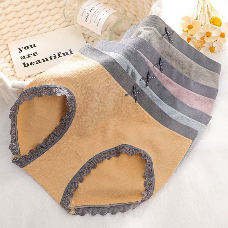 爆款纳米银纤维日系女士内裤无痕无缝纯棉抗菌高弹蕾丝盒装内裤女