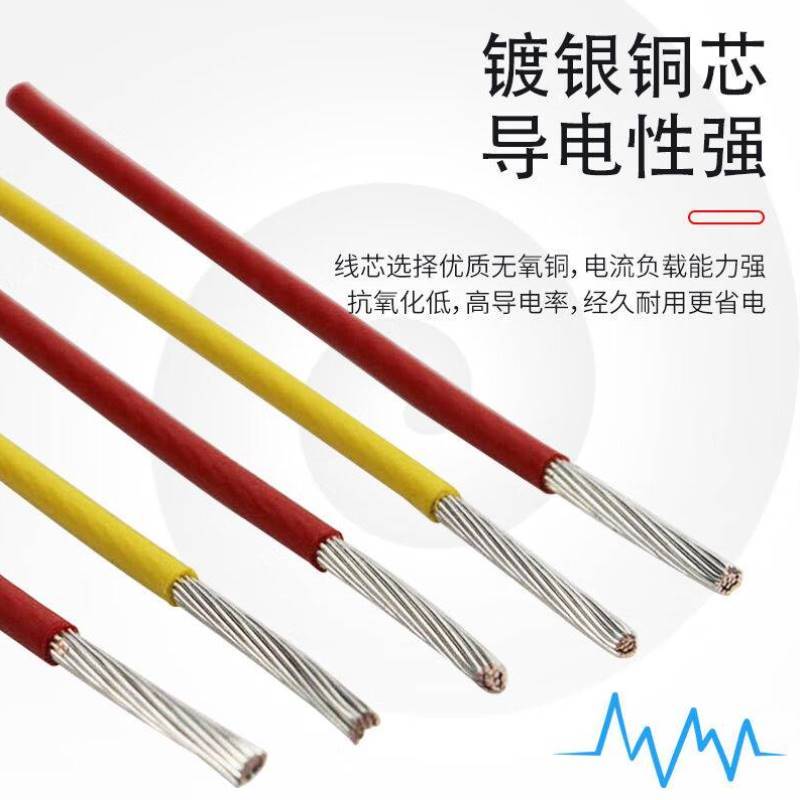番禺五羊FF46-2/AF250铁氟龙高温线镀锡地感线圈导线1*3平方100米