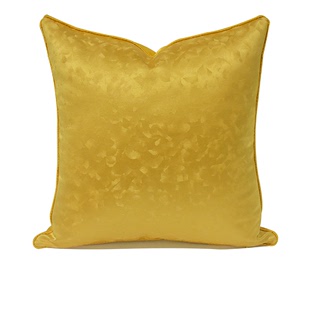轻奢金黄色抱枕套样板房客厅沙发腰枕简约现代床头靠垫套一件