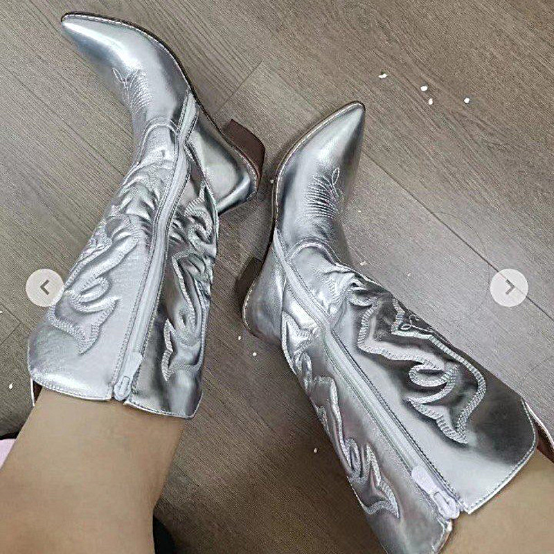 414243 Plus size boots with thick heels for women大码马丁靴