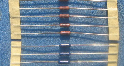 美国DALE 1/4W高精度电阻 12.4K 24.9K、150K。