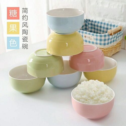 饭碗小寸陶瓷送筷家用简