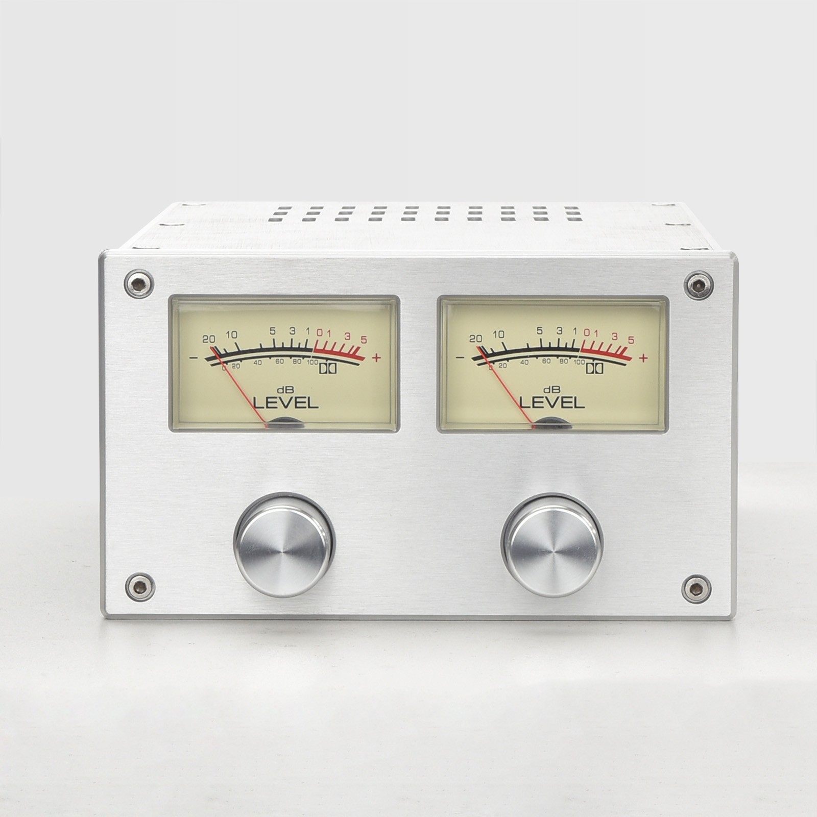 BRZHIFI 博声原创 BZ1710 四面散热槽 复古款双指示表全铝胆机箱