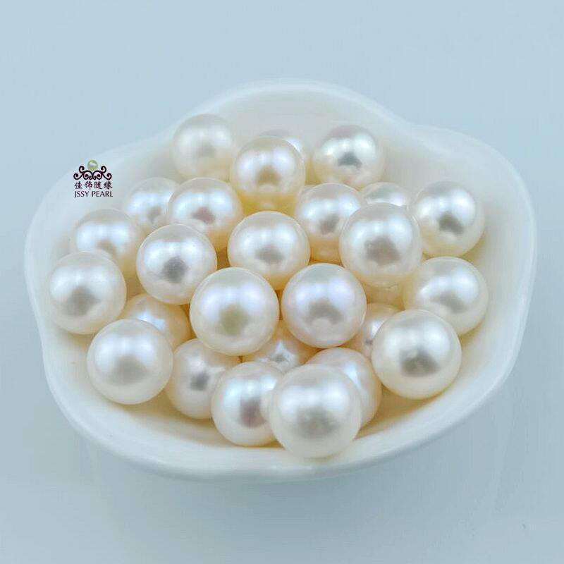 单颗淡水珍珠11-12mm强光微瑕大吊坠路路通饰品配件散珠白色