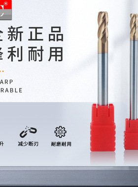 国产圆鼻铣刀4刃钨钢铣刀紫色涂层牛鼻刀钨钢合金铣刀CNC刀具