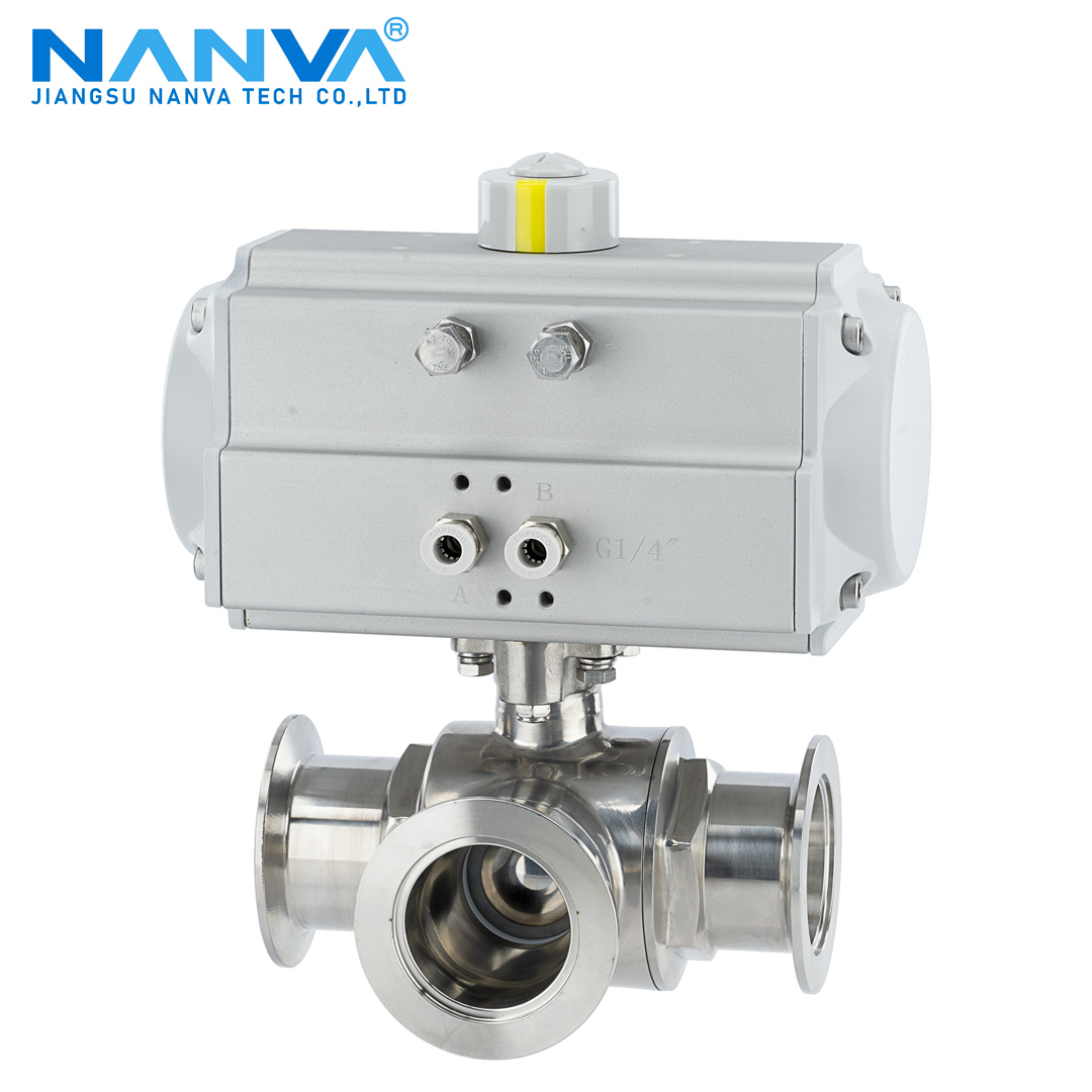 气动不锈钢真空球阀三通