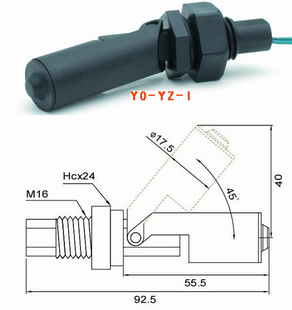 鸭嘴式塑料小浮球开关水