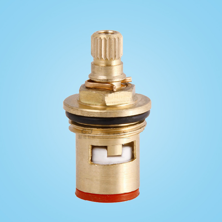 厂家直销 水龙头三角阀快开陶瓷片阀芯 加厚带卡簧铜阀芯冷热通用