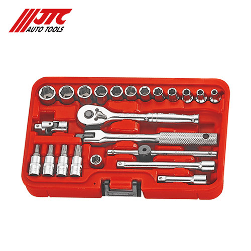 台湾JTC汽修专用工具 小飞英制套筒组套23件 JTCH223S