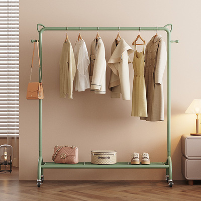 晾衣架落地室内挂衣架杆家用简易卧室衣服收纳衣帽架秋冬宿舍阳台