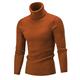 Mens Winter Turtleneck Pullov Autumn Knitting Sweater