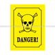 A4179现货提示语牌注意牌当心中毒DANGER危险骷髅不干胶塑料板牌