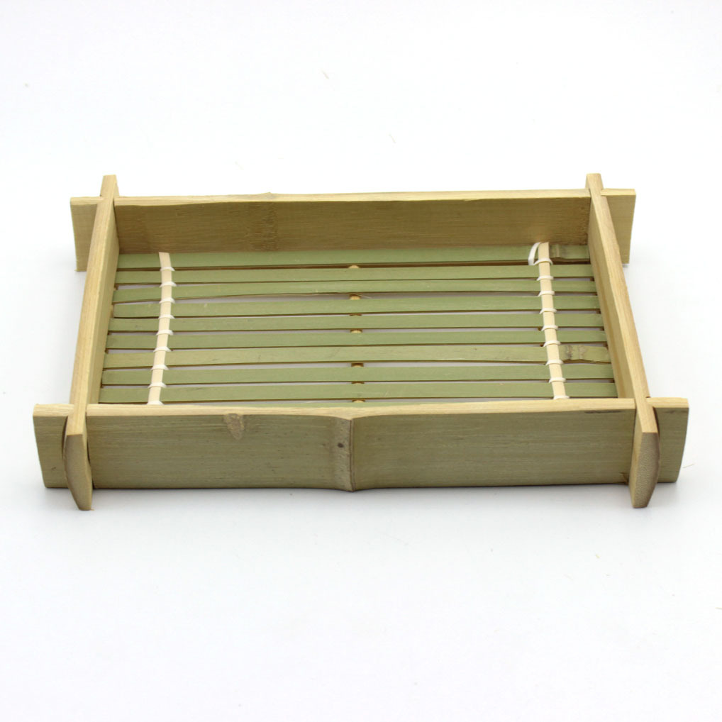 纯手工竹编制品原托盘餐