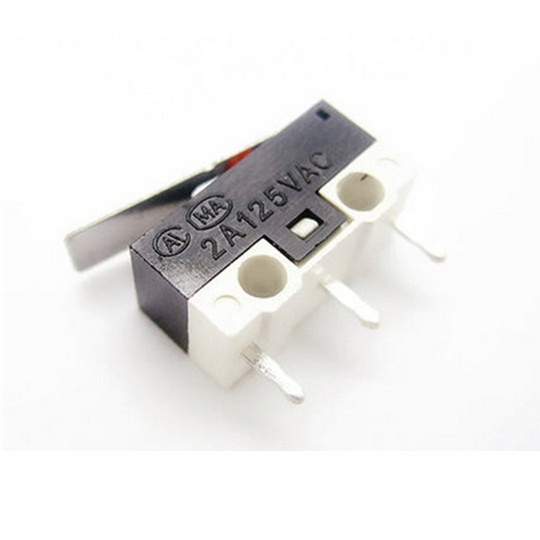 鼠标开关 三脚 带柄 微动 轻触开关 限位开关 2A 125V 有柄