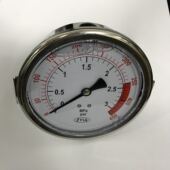 450psi 100Z 轴向耐震带支架压力表 3mpa 直径100mm m20x1.5