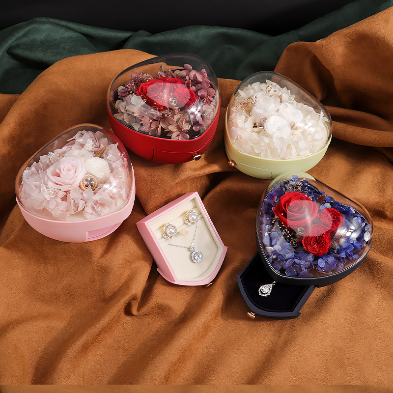 创意永生花盒求婚戒指子
